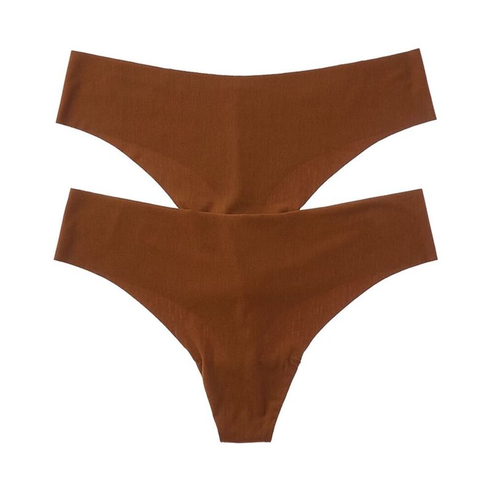 Commando® Womens Commando 2Pk Butter Mid-Rise Thong, Brown